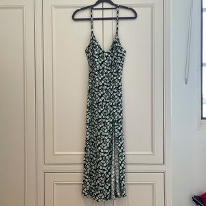 Reformation Green Long Sundress.